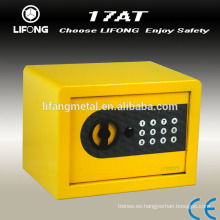 Mini safe deposit box with bright colors for optional